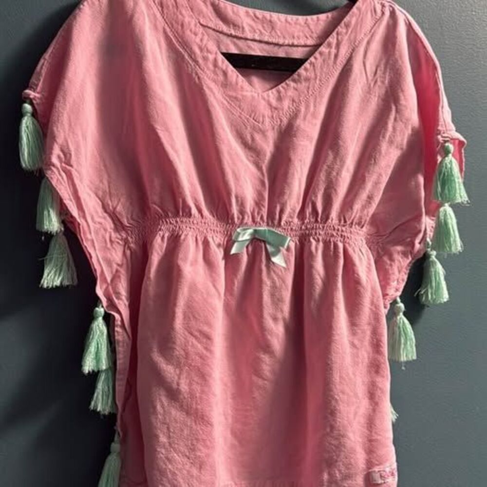 Ruffle Butts Pink Tassel Top 2T-3T